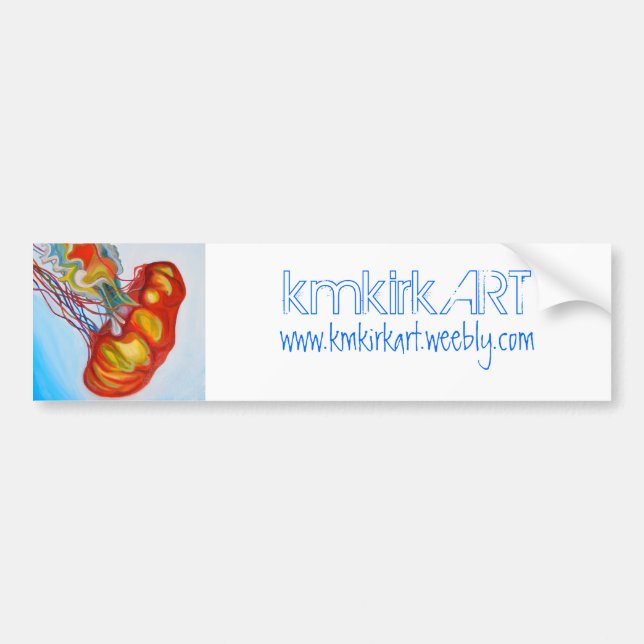 kmkirkART "Jellyfish I" bumper sticker (Front)