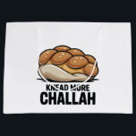 Knead More Challah Jewish Jew Baking Large Gift Bag<br><div class="desc">Challah Bread Pun, Kneading Dough Humour, Jewish Baking Meme, Hanukkah Funny, Bread Lover Gift, Festive Judaism, Hanukkah 2025, Bakery Humour, Challah Obsession, Dough Joke</div>