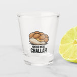 Knead More Challah Jewish Jew Baking Shot Glass<br><div class="desc">Challah Bread Pun,  Kneading Dough Humour,  Jewish Baking Meme,  Hanukkah Funny,  Bread Lover Gift,  Festive Judaism,  Hanukkah 2025,  Bakery Humour,  Challah Obsession,  Dough Joke</div>