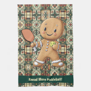 Knead More Pickleball! custom text Kitchen Towel