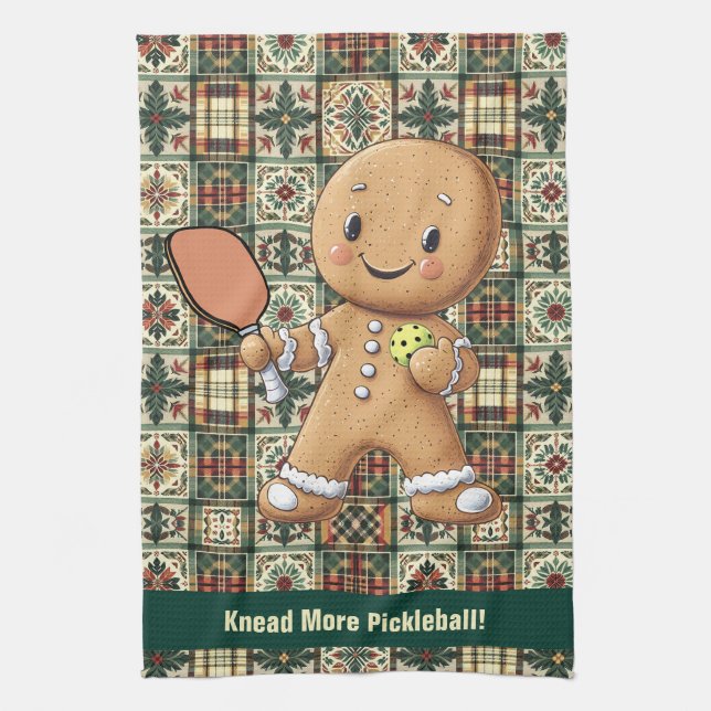 Knead More Pickleball! custom text Kitchen Towel (Vertical)