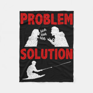 Knee Boarding Aquatic Sport Problem Solution Hobby Fleece Blanket