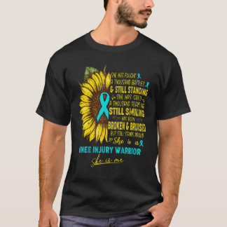 Knee Injury Awareness She Is A Knee Injury Warrior T-Shirt