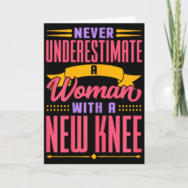 Knee Replacement For Women New Knee Surgery Recove Card (Front)