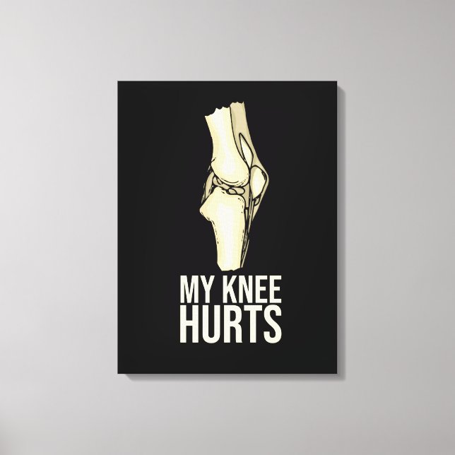 Knee Replacement Recovery Gift New Joint Surgery Canvas Print (Front)