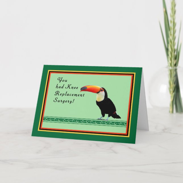 Knee Surgery Card with Toucan (Front)