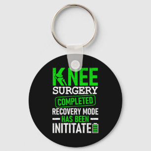 Knee Surgery Completed Recovery Mode Funny Patient Keychain