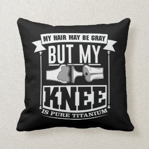 Knee Surgery Replacement Old Titanium Knee Throw Pillow