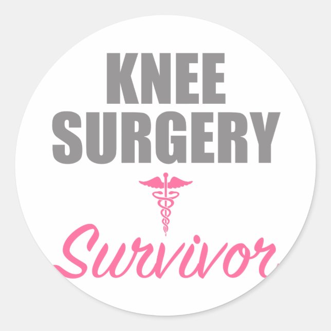 Knee Surgery Survivor Classic Round Sticker (Front)