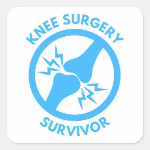 Knee Surgery Survivor Square Sticker