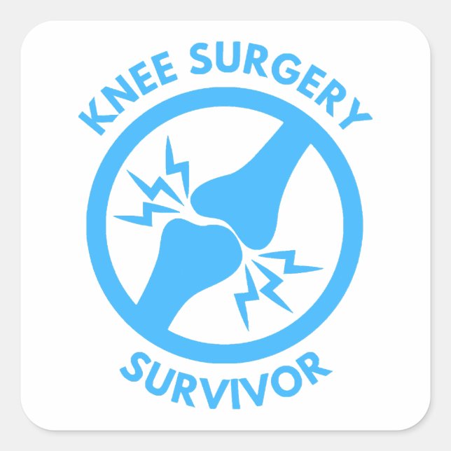 Knee Surgery Survivor  Square Sticker (Front)