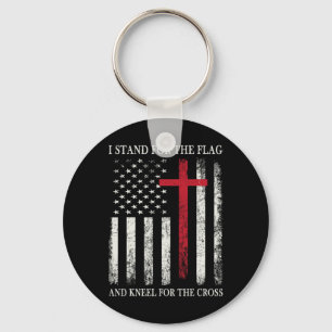 Kneel For The Cross Shirt For Independence Day 202 Keychain