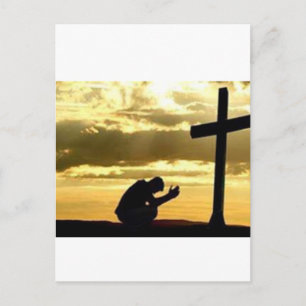 Kneeling At the Cross Postcard