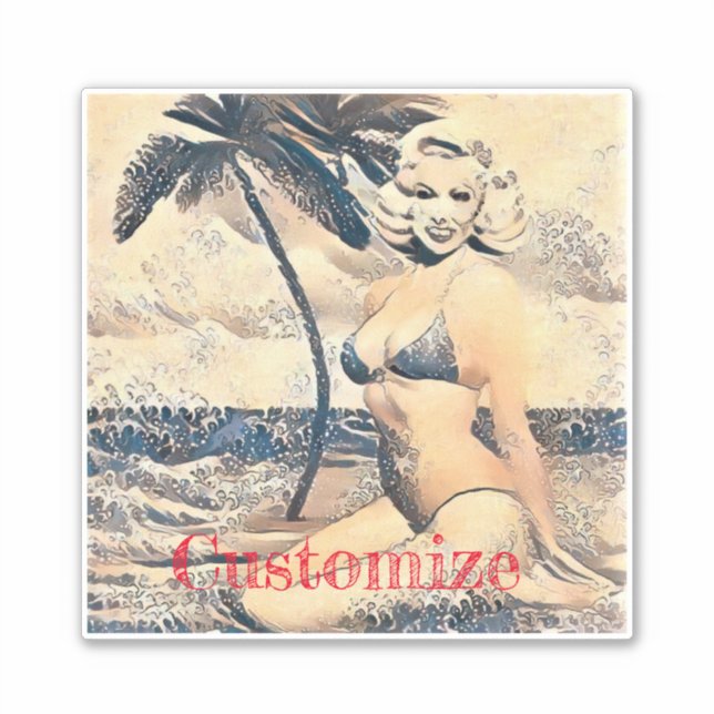 Kneeling Blonde Bikini Model Thunder_Cove (Front)