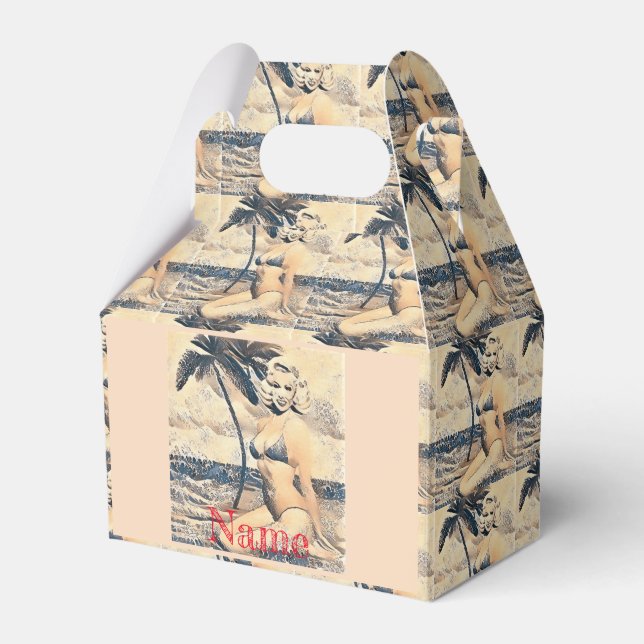 Kneeling Blonde Bikini Model Thunder_Cove  Favor Box (Front Side)