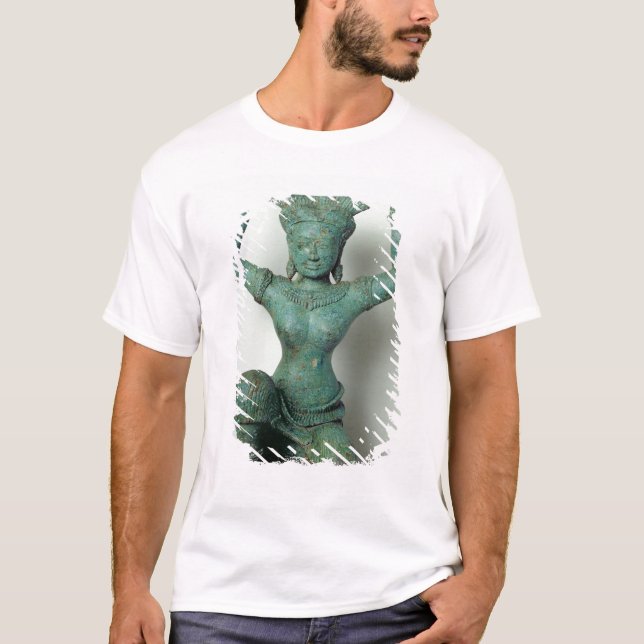 Kneeling feminine figure  used to support a T-Shirt (Front)