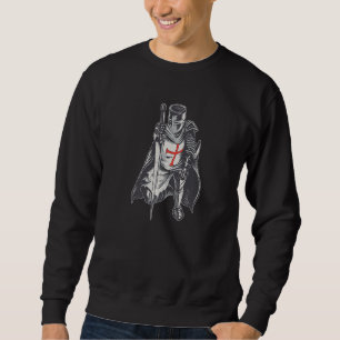 Kneeling Knight - Medieval Crusader Renaissance Fa Sweatshirt