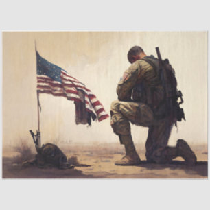 kneeling Soldier Tissue Paper