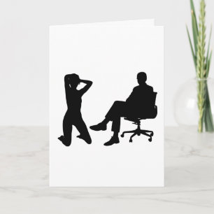 KNEELING WIFE "I LOVE YOU" KINKY GREETING CARDS