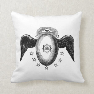 Kneph All Seeing Eye Masonic Symbol Throw Pillow