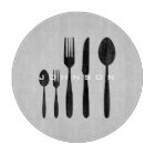 Knife and Fork Cutting Board with Custom Name