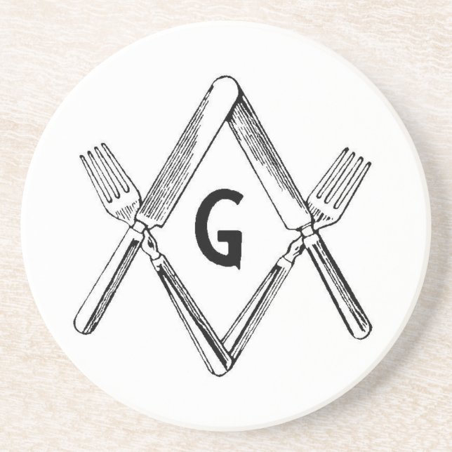 Knife and Fork Degree Coaster (Front)