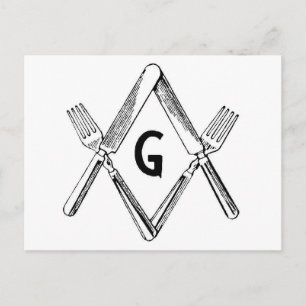 Knife and Fork Degree Postcard