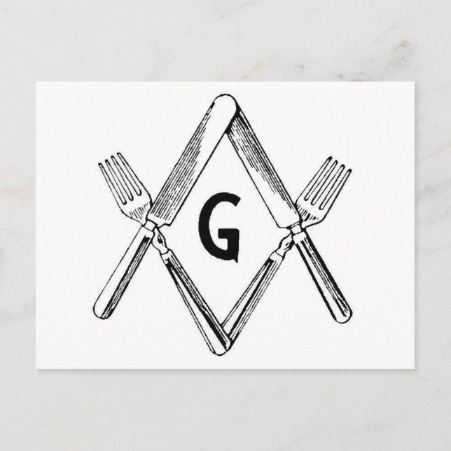 Knife and Fork Degree Postcard (Front)