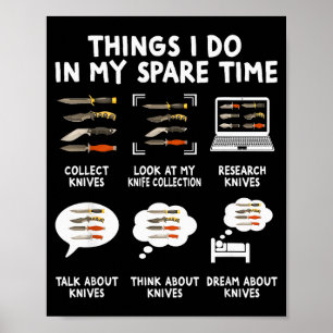 Knife Collector Maker Bladesmith Blacksmith Knives Poster
