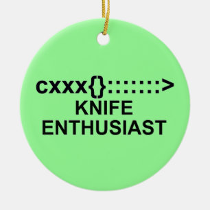 Knife Enthusiast Sign Ceramic Ornament