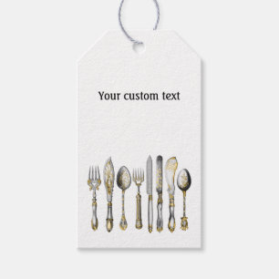 Knife fork spoon kitchen cutlery gift tags