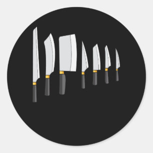 Knife Kit Kitchen Tools Cooking Gadget Tee Chef We Classic Round Sticker