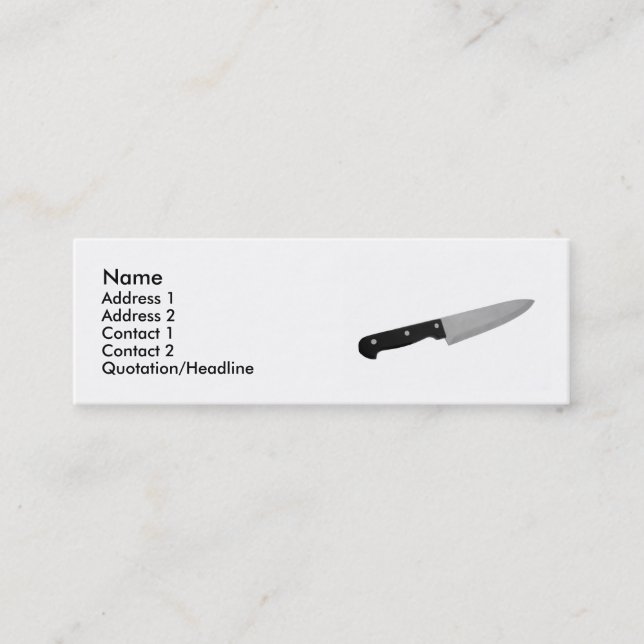 Knife Mini Business Card (Front)
