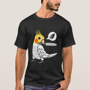 Knife Parrot Wants Seeds I Lutino Cockatiel T-Shirt