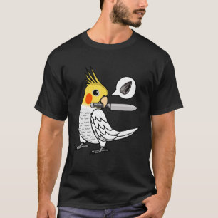 Knife Parrot Wants Seeds I Lutino Cockatiel T-Shirt