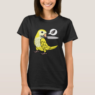 Knife Parrot Wants Seeds I Yellow Lutino Monk Para T-Shirt
