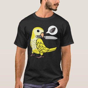 Knife Parrot Wants Seeds I Yellow Lutino Monk Para T-Shirt