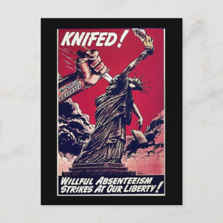 Knifed Postcard