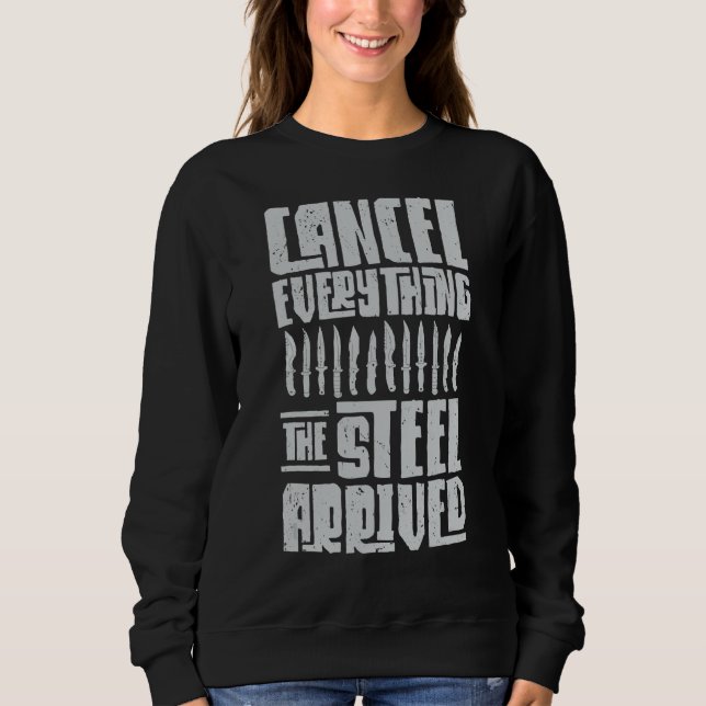 Knifemaking Knife Forging Bladesmith Smithing Knif Sweatshirt (Front)