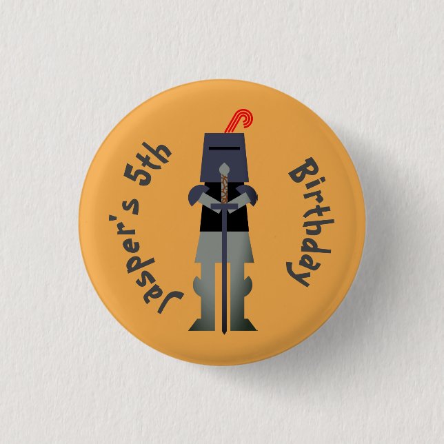 Knight 1 Inch Round Button (Front)