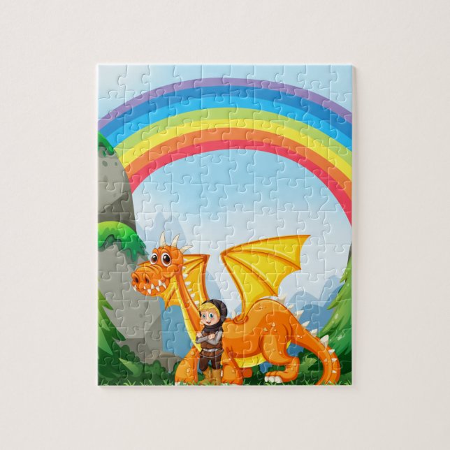Knight and dragon jigsaw puzzle (Vertical)