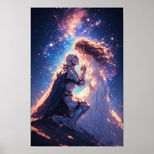 Knight and Princess Fantasy Poster (Front)