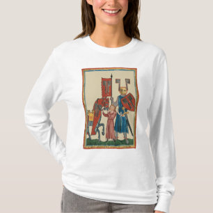 Knight and Squire, 14th Century Medieval Art T-Shirt