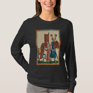 Knight and Squire, 14th Century Medieval Art T-Shirt