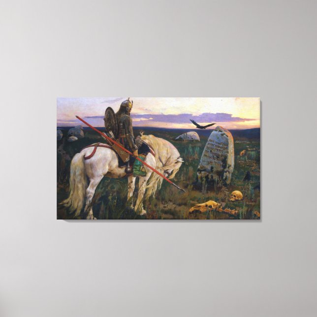 Knight at the Crossroads Victor Vasnetsov art Canvas Print (Front)