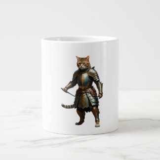 Knight cat large coffee mug