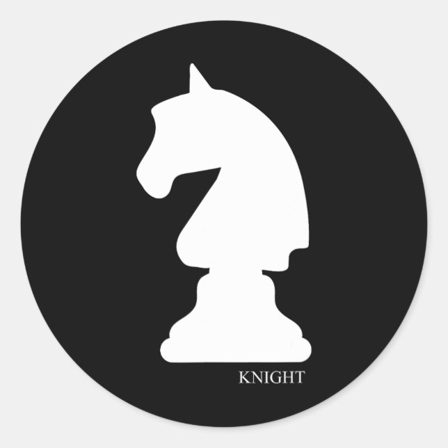 Knight Chess Piece Group Costume Chess Club Chess  Classic Round Sticker (Front)