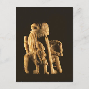 Knight chess piece postcard