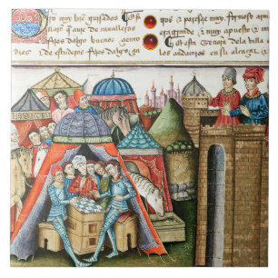 Knight Cifar Watches the Enemy Camp Play Chess  Tile