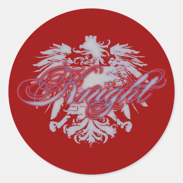 Knight Classic Round Sticker (Front)